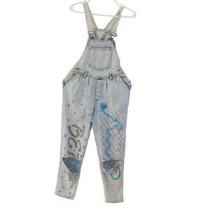 Unique Vintage 2000 Graffiti Painted Overalls - Size S